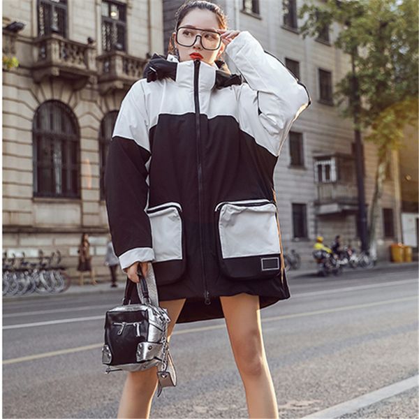 cotton clothing female 2019 winter fashion new loose hooded long-sleeved thick warm personality cotton coat tide h00240, Black
cotton clothing female 2019 winter fashion new loose hooded long-sleeved thick warm personality cotton coat tide h00240, Black