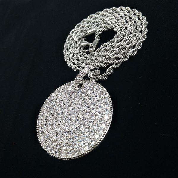 real gold plated iced out cubic zirconia round pendant necklace with twist chain hip hop rapper punk rock jewelry gifts for men and women, Silver
real gold plated iced out cubic zirconia round pendant necklace with twist chain hip hop rapper punk rock jewelry gifts for men and women, Silver