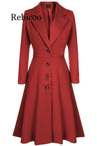 brown winter womens long sleeve girl woolen coat fashion casual windbreaker female plus size pleated overcoat 3xl, Black
brown winter womens long sleeve girl woolen coat fashion casual windbreaker female plus size pleated overcoat 3xl, Black