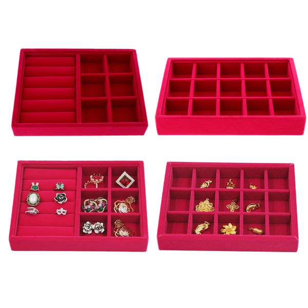 2x stackable jewelry display tray organizer showcase ring earrings tray, Black;white
2x stackable jewelry display tray organizer showcase ring earrings tray, Black;white