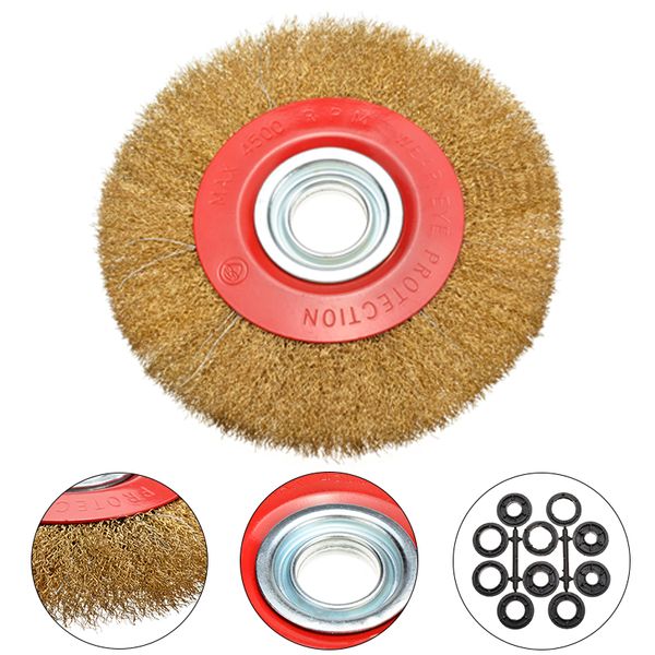 5/8 inch steel wire brush wheel metal surface cleaning derusting brush for bench grinder machine polishing tools
5/8 inch steel wire brush wheel metal surface cleaning derusting brush for bench grinder machine polishing tools