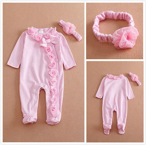 0~7m long sleeve newborn baby girls romper jumpsuit clothes outfits set headband attached, Blue
0~7m long sleeve newborn baby girls romper jumpsuit clothes outfits set headband attached, Blue