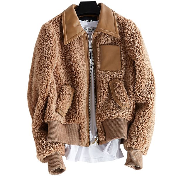 real fur coat 100% wool jacket korean elegant autumn winter jacket women clothes 2018 slim sheep shearling fur short coat zt631, Black
real fur coat 100% wool jacket korean elegant autumn winter jacket women clothes 2018 slim sheep shearling fur short coat zt631, Black