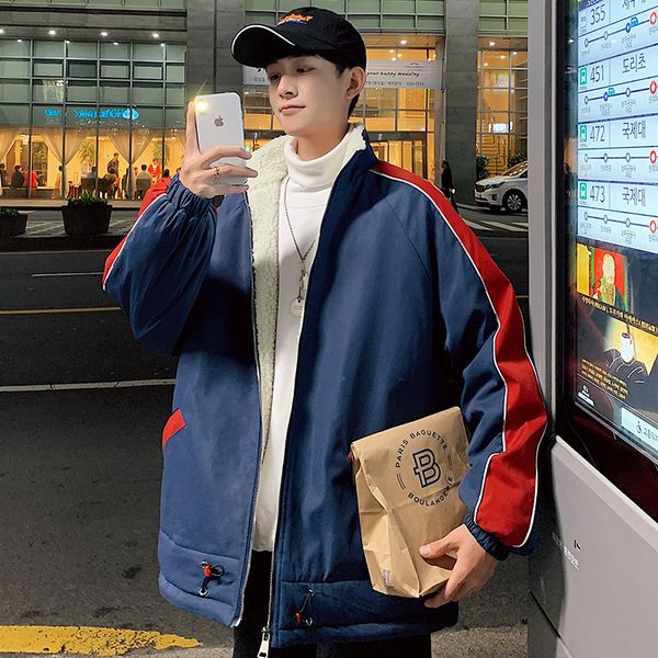men's cotton coat 2019 autumn and winter new loose couple warm cotton jacket coat youth personality fashion trend men's clothing, Black
men's cotton coat 2019 autumn and winter new loose couple warm cotton jacket coat youth personality fashion trend men's clothing, Black