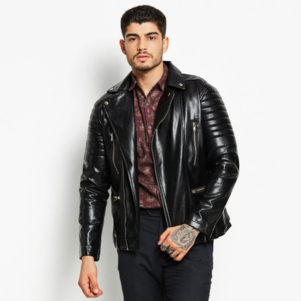 fashionable plain pleated lapel leather mens black bomber jacket leather jacket mens winter coats fur sheepskin moto
fashionable plain pleated lapel leather mens black bomber jacket leather jacket mens winter coats fur sheepskin moto