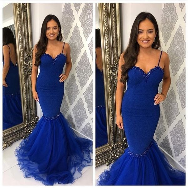 mermaid royal blue evening dresses sweetheart beaded spaghetti straps tulle skirt long evening gowns backless prom wear, Black;red
mermaid royal blue evening dresses sweetheart beaded spaghetti straps tulle skirt long evening gowns backless prom wear, Black;red