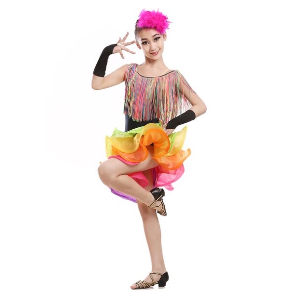 children's latin dance performance children's latin dance dresses performances competition costumes new sequins fringes do92, Black;red
children's latin dance performance children's latin dance dresses performances competition costumes new sequins fringes do92, Black;red