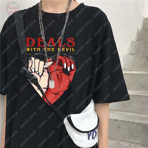 deals with the devil dark satan devil personality new harajuku hip hop casual loose short sleeve plus size womens t shirt, White
deals with the devil dark satan devil personality new harajuku hip hop casual loose short sleeve plus size womens t shirt, White