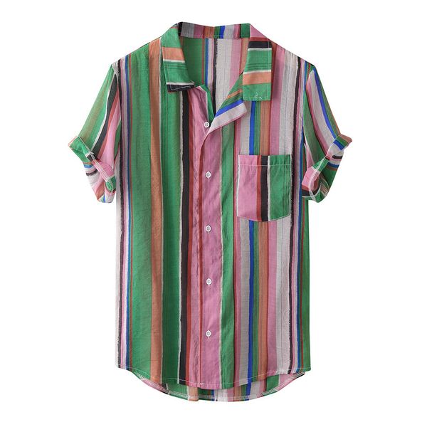 summer men's blouse shirts casual button up hawaii striped print beach short sleeve mens clothing vintage men dress shirts, White;black
summer men's blouse shirts casual button up hawaii striped print beach short sleeve mens clothing vintage men dress shirts, White;black