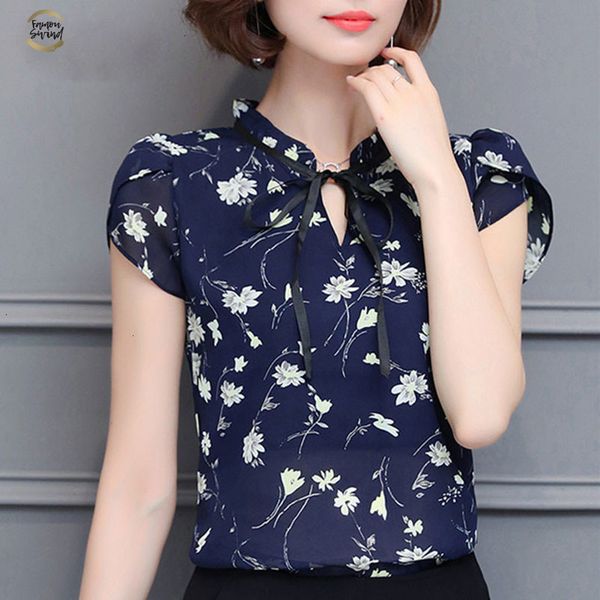 new floral chiffon blouses women summer and shirts bow sweet blouse female short sleeve clothing feminina 0009 30, White
new floral chiffon blouses women summer and shirts bow sweet blouse female short sleeve clothing feminina 0009 30, White