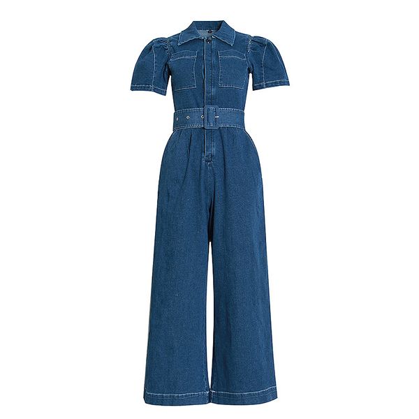 women pants spring/summer 2020 new jumpsuit fashion casual lapel bubble sleeve with belt denim jumpsuit wide leg trousers, Black;white
women pants spring/summer 2020 new jumpsuit fashion casual lapel bubble sleeve with belt denim jumpsuit wide leg trousers, Black;white