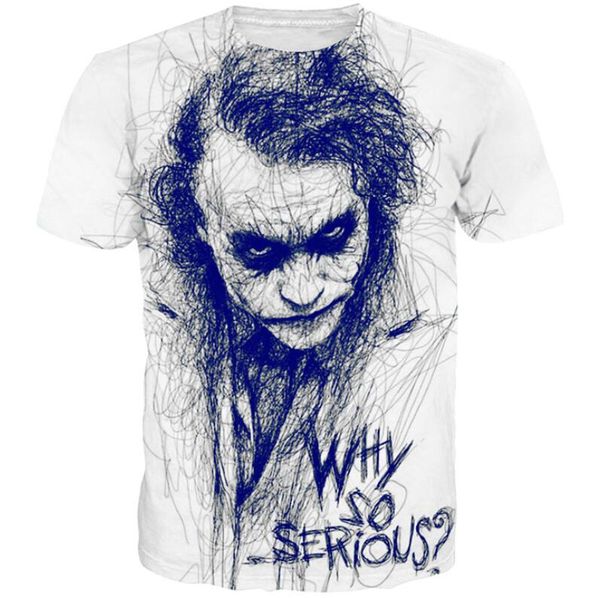 ugly clown 3d designer tshirt mens clothes fashion teenager why so serious short sleeved tees, White;black
ugly clown 3d designer tshirt mens clothes fashion teenager why so serious short sleeved tees, White;black