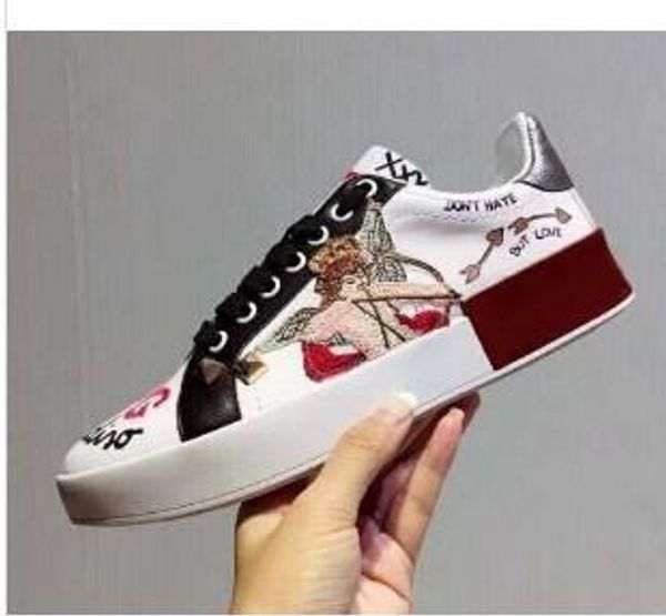 new leather flats designer sneakers men women classic casual luxury franch brand angel shoes extremely walking runnig durable vb01, Black
new leather flats designer sneakers men women classic casual luxury franch brand angel shoes extremely walking runnig durable vb01, Black