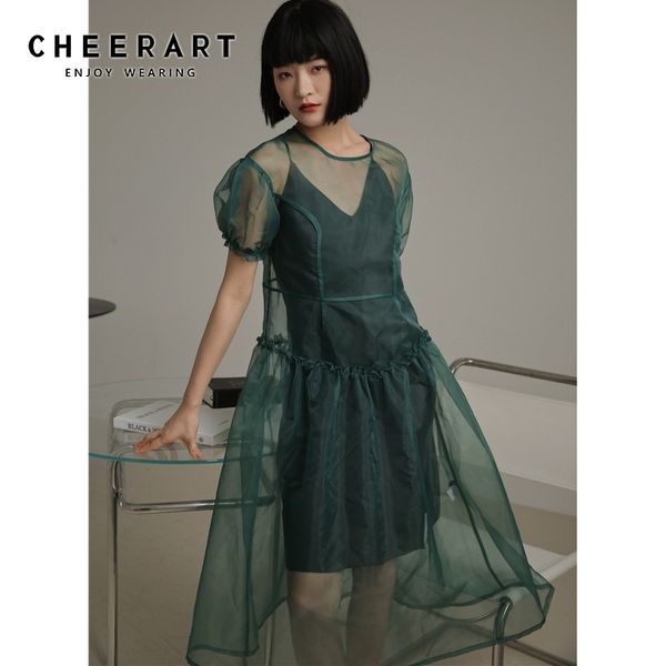 cheerart organza 2 piece green mesh see through dress women summer long midi a line tulle sheer dress 2020 fashion clothing, White;black
cheerart organza 2 piece green mesh see through dress women summer long midi a line tulle sheer dress 2020 fashion clothing, White;black