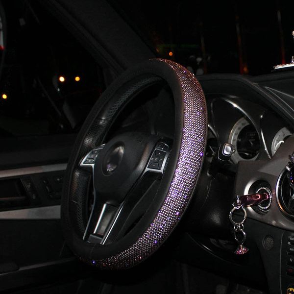 genuine leather steering wheel cover noble purple rhinestone diamond crystal car steering wheels covers for women accessories
genuine leather steering wheel cover noble purple rhinestone diamond crystal car steering wheels covers for women accessories