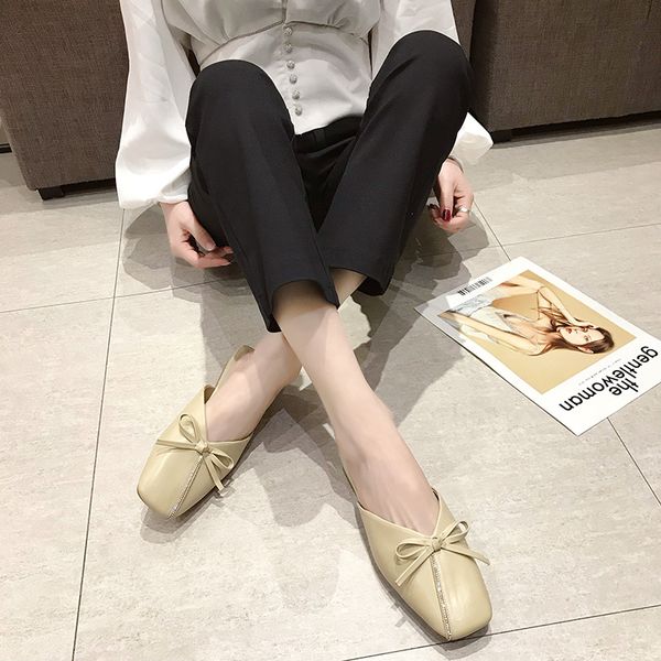 bow low heel slippers women pu leather mules shoes summer outdoor casual closed toe slippers sandals women beige green 2020, Black
bow low heel slippers women pu leather mules shoes summer outdoor casual closed toe slippers sandals women beige green 2020, Black