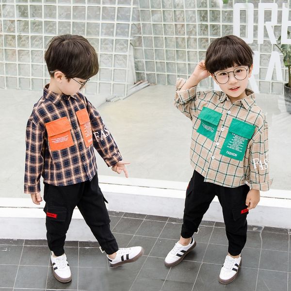 tfkc4 2020 tong chen shan tong chen shan clothing season boys' plaid pocket shirt children's children's clothing cotton stitc, White;black
tfkc4 2020 tong chen shan tong chen shan clothing season boys' plaid pocket shirt children's children's clothing cotton stitc, White;black