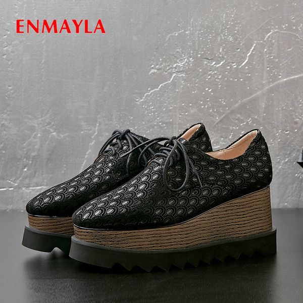 enmayla 2020 мода круглый toe kid замша женская обувь lace-up высокие каблуки клинья основные повседневный насосы женская обувь 34-42, Black
enmayla 2020 мода круглый toe kid замша женская обувь lace-up высокие каблуки клинья основные повседневный насосы женская обувь 34-42, Black