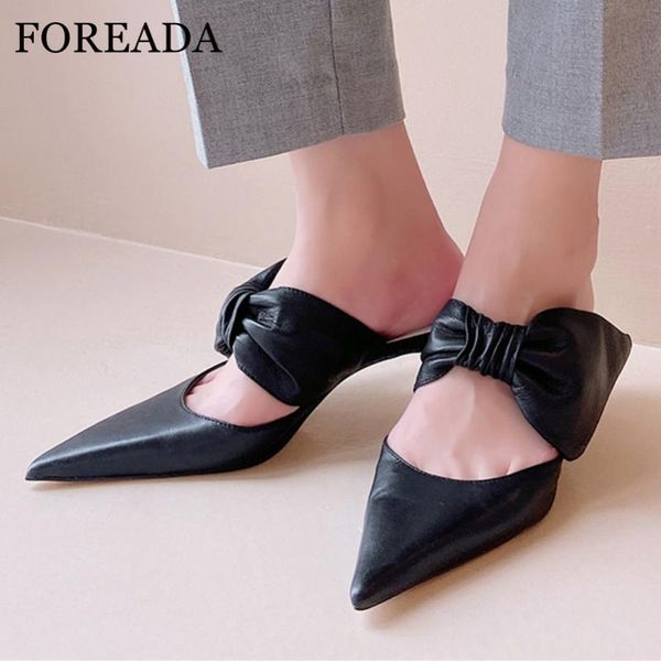 foreada women mules shoes real leather pumps bow thin med heel shoes fashion sheepskin pointed toe ladies footwear black 33-40
foreada women mules shoes real leather pumps bow thin med heel shoes fashion sheepskin pointed toe ladies footwear black 33-40