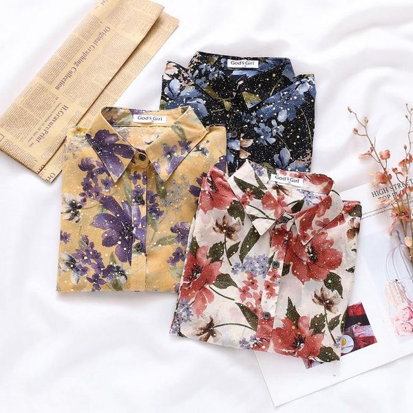 3colors bohemian flower printing shirts ice silk 2020 spring fashion bronzing women blouses female loose blusas mujer, White
3colors bohemian flower printing shirts ice silk 2020 spring fashion bronzing women blouses female loose blusas mujer, White