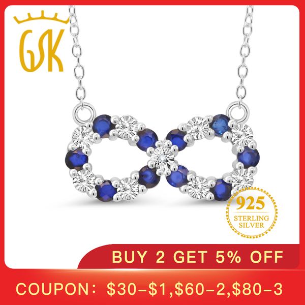 gemstoneking round natural sapphire & white diamond accent infinity pendant for women 925 sterling silver 16" chain
gemstoneking round natural sapphire & white diamond accent infinity pendant for women 925 sterling silver 16" chain