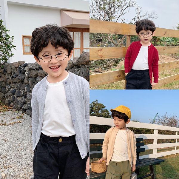 boys' knitting cardigan 2020 ji nv baby foreign flavor candy-colored children autumn candy jacket jacket jacket, Blue 
boys' knitting cardigan 2020 ji nv baby foreign flavor candy-colored children autumn candy jacket jacket jacket, Blue