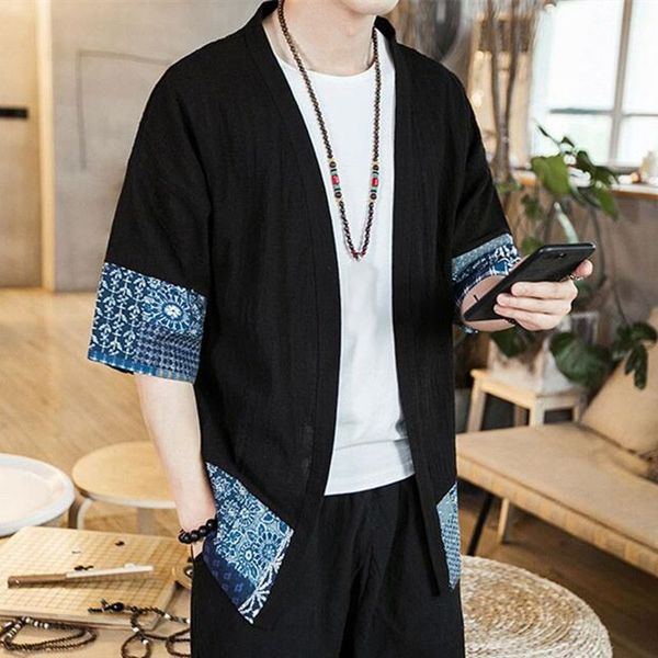 incerun kimono cardigan men's coat half sleeve open stitch chinese floral autumn coat loose patchwork outwear hombre masculino, Tan;black
incerun kimono cardigan men's coat half sleeve open stitch chinese floral autumn coat loose patchwork outwear hombre masculino, Tan;black
