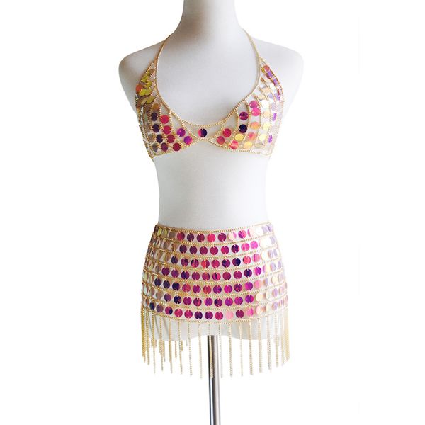 shiny sequins chains bra mini skirt costume dress for nightclub party bra size 76cm(chest), 81cm(waist), skirt size 85cm(waist, Black;red
shiny sequins chains bra mini skirt costume dress for nightclub party bra size 76cm(chest), 81cm(waist), skirt size 85cm(waist, Black;red