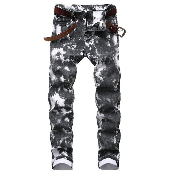 men casual jeans colorful printing skinny elastic jeans straight denim washed pants washed high quality, Blue
men casual jeans colorful printing skinny elastic jeans straight denim washed pants washed high quality, Blue