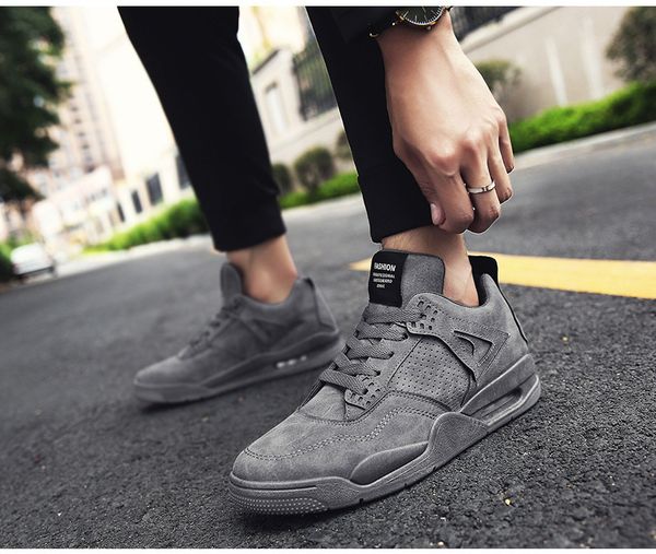 2019 new men shoes wild personality shoes fashion men's size, Black