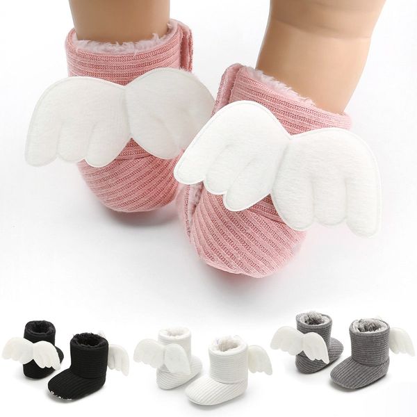Soft Baby Winter Booties Socks Newborn Warm Gifts Baby Cute Crib Shoes Little Kids Lovely Shoes With Angle Wings 0-18Months, Black;grey
Soft Baby Winter Booties Socks Newborn Warm Gifts Baby Cute Crib Shoes Little Kids Lovely Shoes With Angle Wings 0-18Months, Black;grey