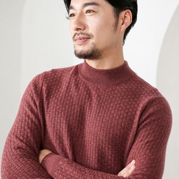 men's checked knit pullover cashmere sweater 2020 loose sweater half turtleneck solid color casual bottoming shirt, White;black
men's checked knit pullover cashmere sweater 2020 loose sweater half turtleneck solid color casual bottoming shirt, White;black