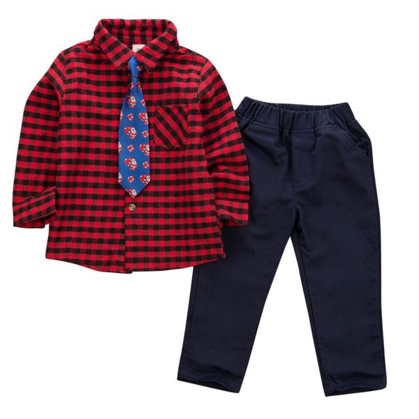 2-9y christmas toddler kids baby boy clothes sets plaid t-shirt +tie +long pants autumn outfits formal set, White
2-9y christmas toddler kids baby boy clothes sets plaid t-shirt +tie +long pants autumn outfits formal set, White