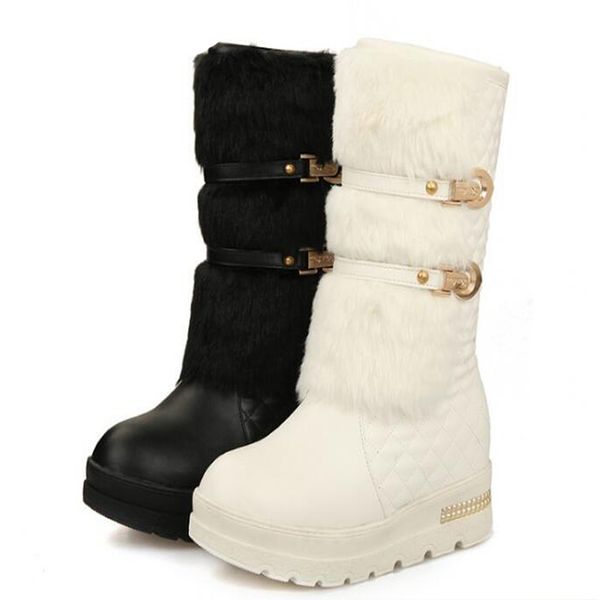 winter fashion increased snow boots cotton shoes in the boots with wedges platform women's fur boots, Black
winter fashion increased snow boots cotton shoes in the boots with wedges platform women's fur boots, Black