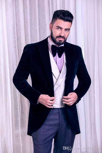 fashion navy blue velvet groom tuxedos autumn winter style groomsmen men wedding dress man jacket blazer suit(jacket+pants+vest+tie) 1113, Black;gray
fashion navy blue velvet groom tuxedos autumn winter style groomsmen men wedding dress man jacket blazer suit(jacket+pants+vest+tie) 1113, Black;gray
