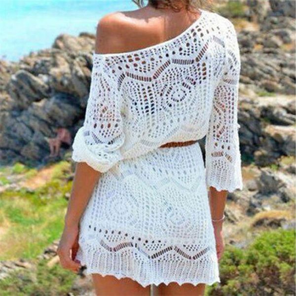 women's dress lace crochet cover up bathing suit summer 2020 summer beach robe femme ropa mujer elegant, Black;gray
women's dress lace crochet cover up bathing suit summer 2020 summer beach robe femme ropa mujer elegant, Black;gray