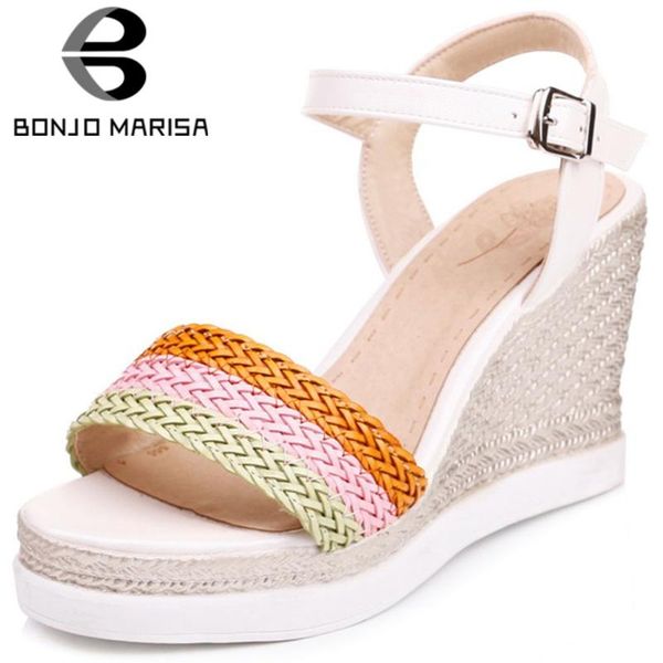 bonjomarisa new 2020 colorful straw platform fashion high wedges sandals women sweet summer dating shoes woman, Black
bonjomarisa new 2020 colorful straw platform fashion high wedges sandals women sweet summer dating shoes woman, Black