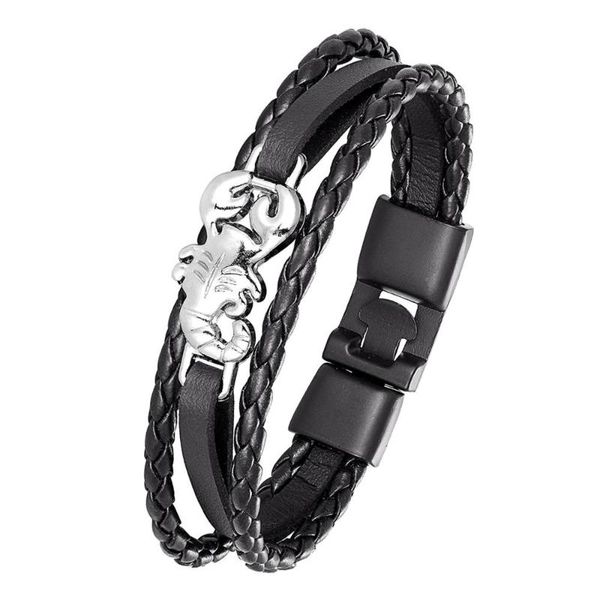 2020 fashion men's vintage multilayer punk leather bracelet scorpion woven women's pulseira masculina, Black
2020 fashion men's vintage multilayer punk leather bracelet scorpion woven women's pulseira masculina, Black