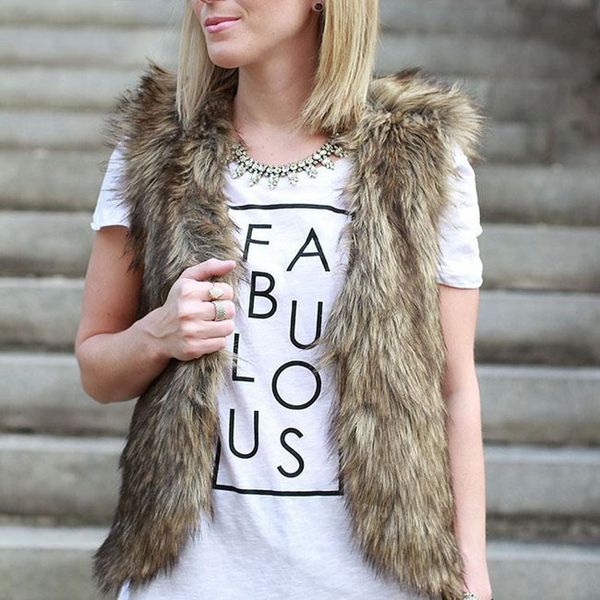 new winter autumn elegant short casual fur outwear fluffty fuax fur coat women lady sleeveless crew neck overcoat coat plus size, Black
new winter autumn elegant short casual fur outwear fluffty fuax fur coat women lady sleeveless crew neck overcoat coat plus size, Black