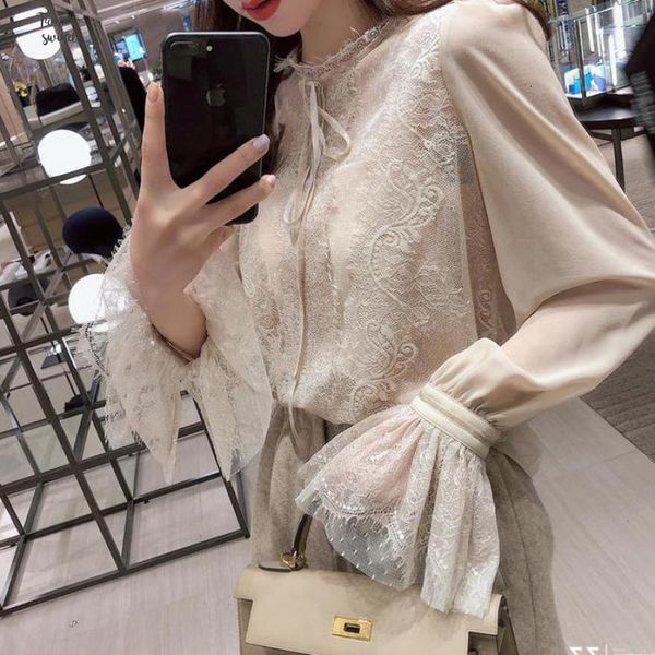 solid new blouse spring new 2019 arrival fairy blusa feminina chiffon shirt bottoming flare sleeve lace sling attached ing, White
solid new blouse spring new 2019 arrival fairy blusa feminina chiffon shirt bottoming flare sleeve lace sling attached ing, White