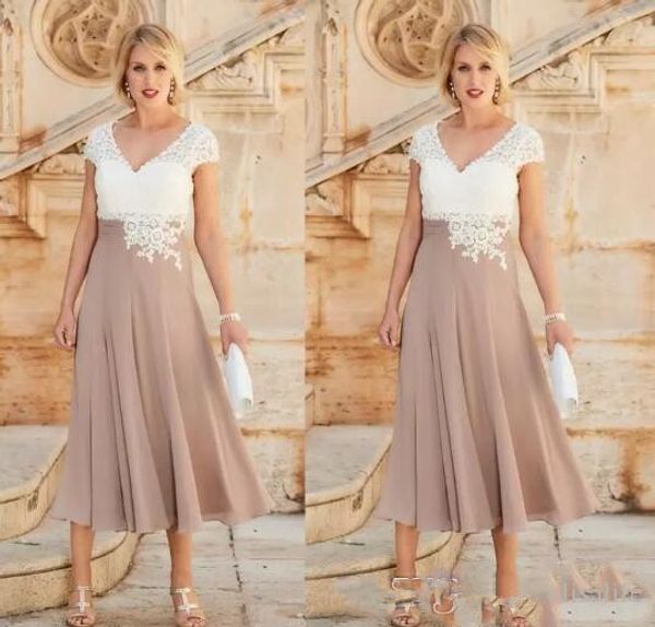 white black v neck lace mother of the bride dresses applique beads cap sleeves tea length plus size wedding guest gowns, Black;red
white black v neck lace mother of the bride dresses applique beads cap sleeves tea length plus size wedding guest gowns, Black;red