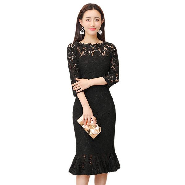 hollow out mermaid lace dress women wedding party office dress elegant vintage slim bodycon vestidos robe femme q112, Black;gray
hollow out mermaid lace dress women wedding party office dress elegant vintage slim bodycon vestidos robe femme q112, Black;gray