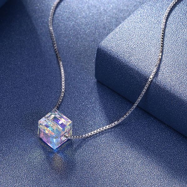 women necklaces 925 sterling silver sugar cube necklace pendant necklace aurora crystals necklace jewelry gifts for women girls
women necklaces 925 sterling silver sugar cube necklace pendant necklace aurora crystals necklace jewelry gifts for women girls
