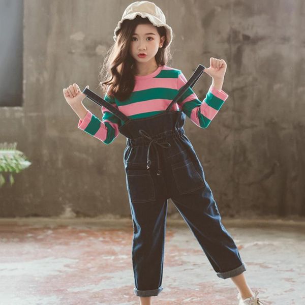 girls clothing set striped shirt + jumpsuit 2 pieces autumn suit girl casual children suit teen girl clothes 4-12 years old, White
girls clothing set striped shirt + jumpsuit 2 pieces autumn suit girl casual children suit teen girl clothes 4-12 years old, White