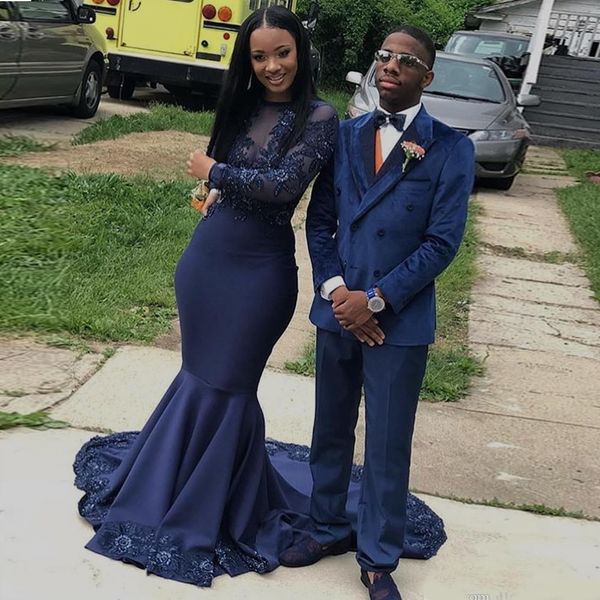 african nigerian navy blue new mermaid evening dresses jewel neck floor length prom dress special occasion dress robe de soiree, Black
african nigerian navy blue new mermaid evening dresses jewel neck floor length prom dress special occasion dress robe de soiree, Black