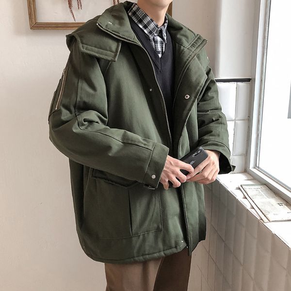 зимняя куртка хлопок мужских теплый толстой мода parka мужчина сплошного цвет вскользь с капюшоном пальто людей wild сыпучих инструментальна, Black
зимняя куртка хлопок мужских теплый толстой мода parka мужчина сплошного цвет вскользь с капюшоном пальто людей wild сыпучих инструментальна, Black
