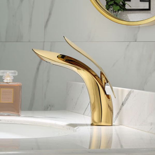 Basin Faucets Elegant Bathroom Faucet Hot and Cold Water Basin Mixer Tap Golden Finish Brass Toilet Sink Water Tap
Basin Faucets Elegant Bathroom Faucet Hot and Cold Water Basin Mixer Tap Golden Finish Brass Toilet Sink Water Tap