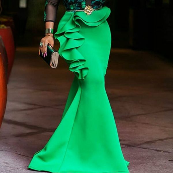 green mermaid long skirts women autumn winter 2019 asymmetrical ruffles boadycon high waist party evening maxi skirts female, Black
green mermaid long skirts women autumn winter 2019 asymmetrical ruffles boadycon high waist party evening maxi skirts female, Black