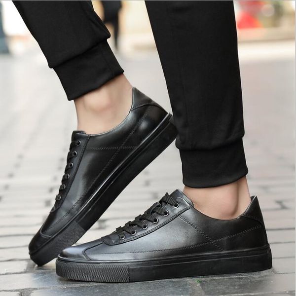 men's fashion platform sneakers genuine leather shoes man street trend business casual cowhide shoes trendy loafers 38-48, Black
men's fashion platform sneakers genuine leather shoes man street trend business casual cowhide shoes trendy loafers 38-48, Black