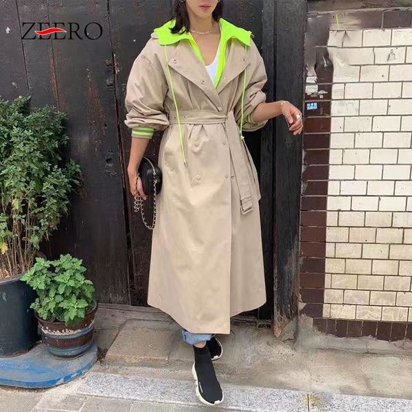 korean spring hooded loose women long trench coat fluorescent green hit color khaki overcoat female sashes maxi coat windbreaker, Tan;black
korean spring hooded loose women long trench coat fluorescent green hit color khaki overcoat female sashes maxi coat windbreaker, Tan;black